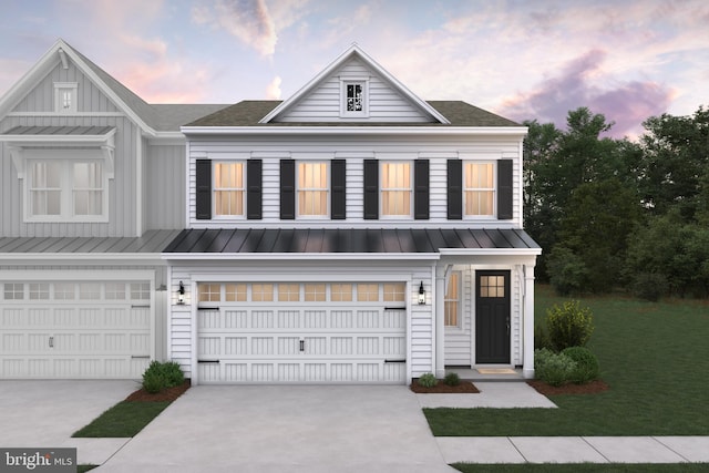 view of front of home featuring a garage