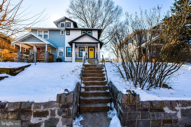 view of front of home with a porch