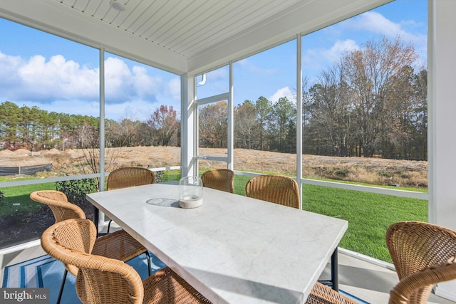 view of sunroom