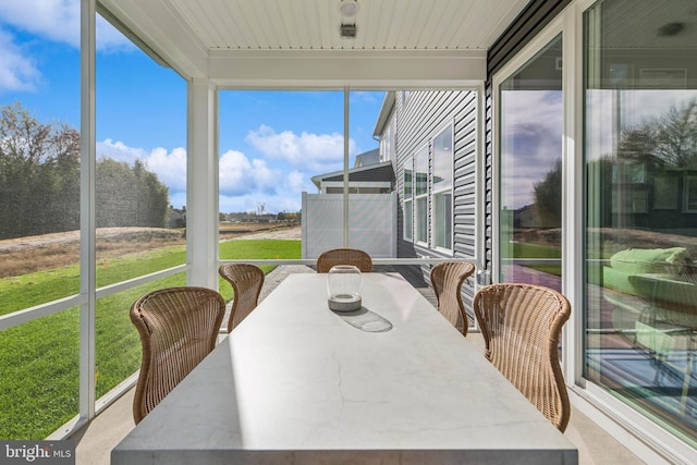 view of sunroom