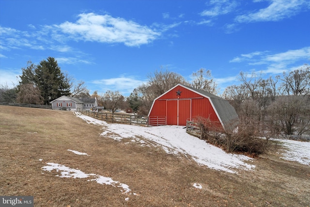 view of snow covered structure