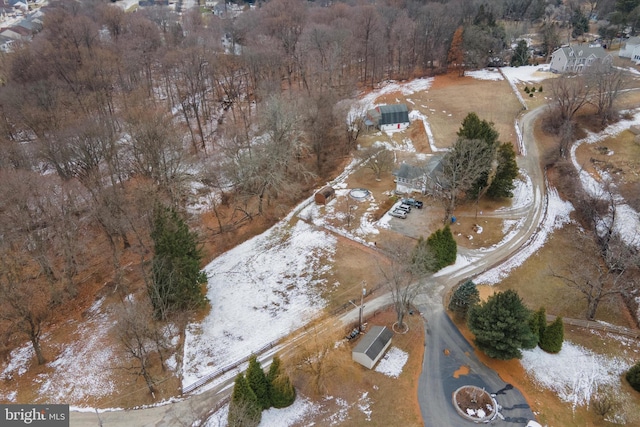 view of snowy aerial view