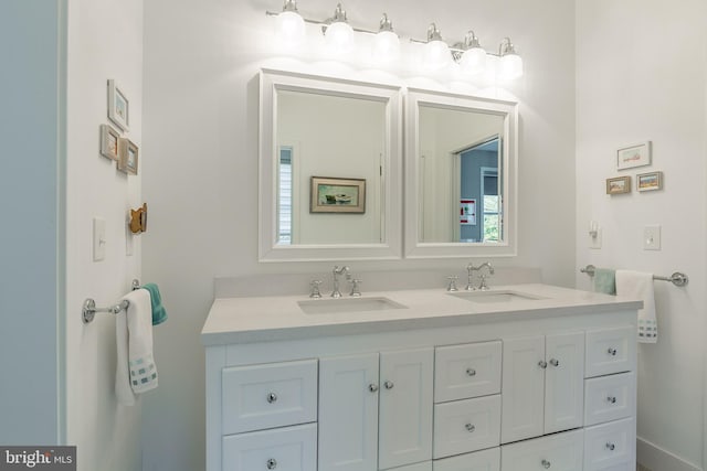 bathroom featuring vanity