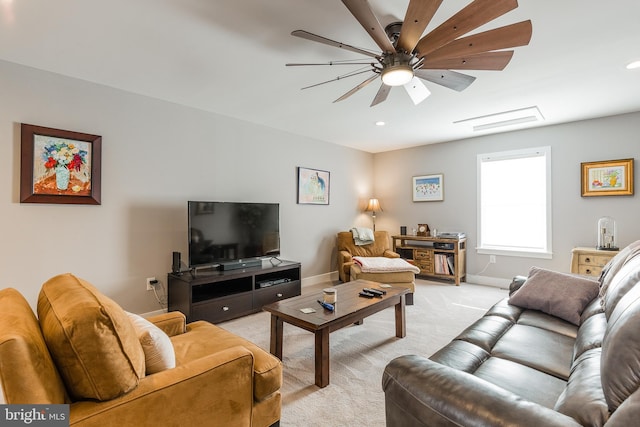 view of carpeted living room