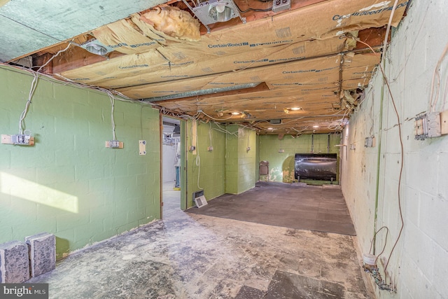 unfinished basement with heating fuel