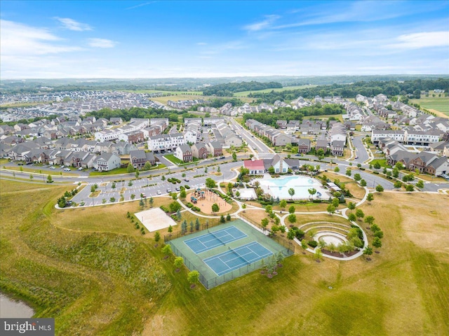 drone / aerial view featuring a residential view