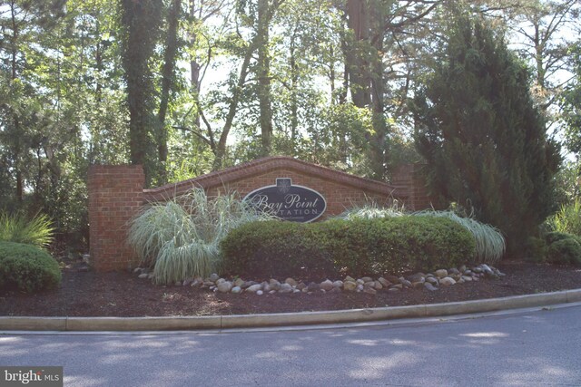 view of community sign