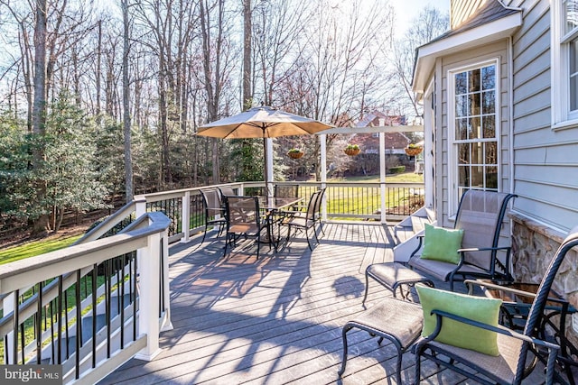 view of wooden deck