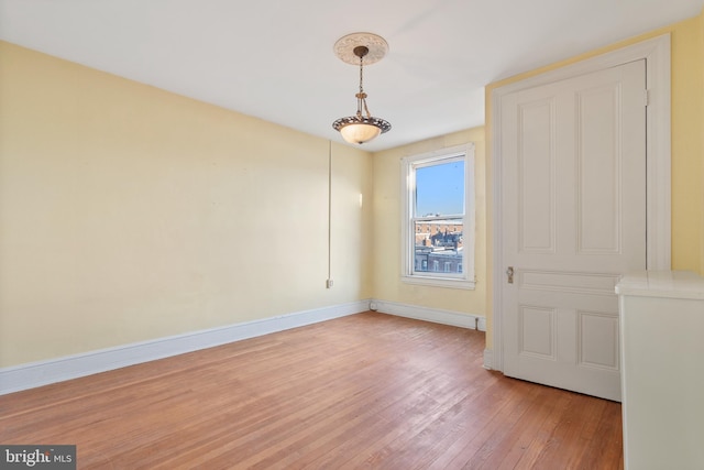 empty room featuring light hardwood / wood-style flooring