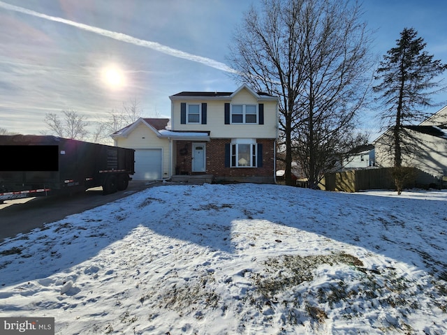 front facade featuring a garage