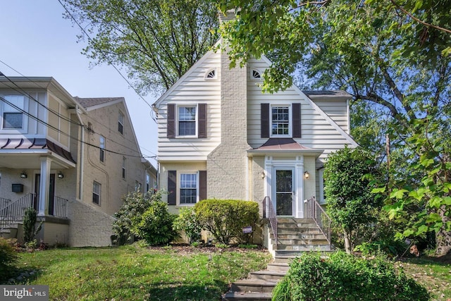 view of front property with a front yard