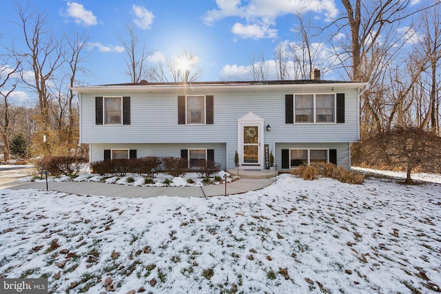 view of split foyer home