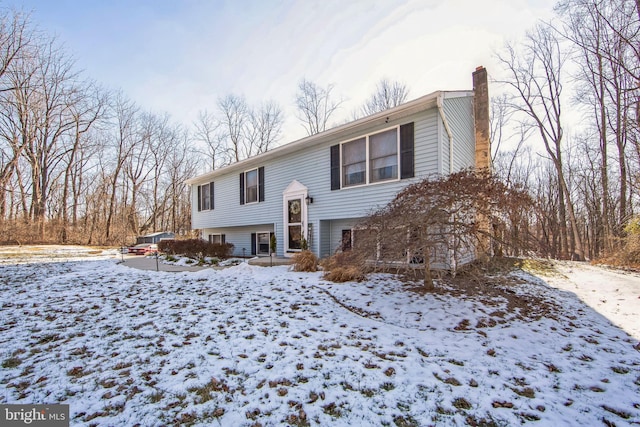 view of split foyer home