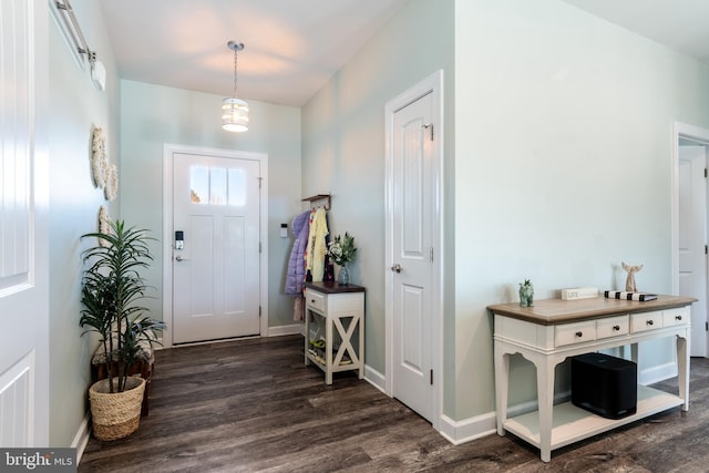 foyer featuring dark hardwood / wood-style flooring