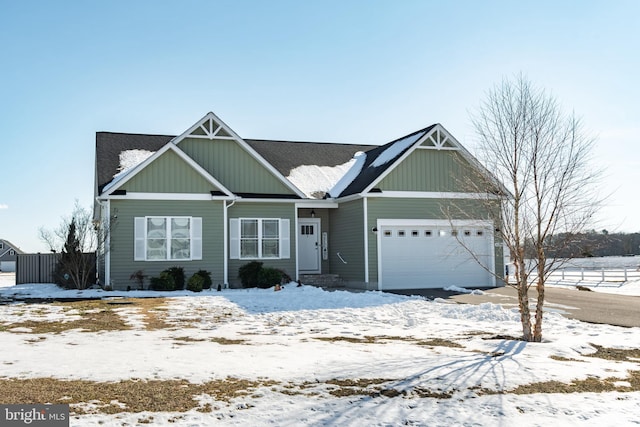 view of front of house featuring a garage