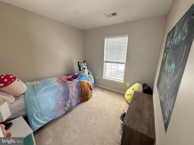 bedroom with carpet floors