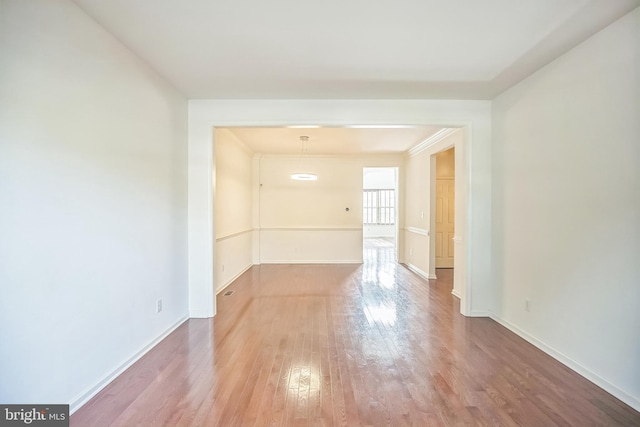 empty room with wood-type flooring