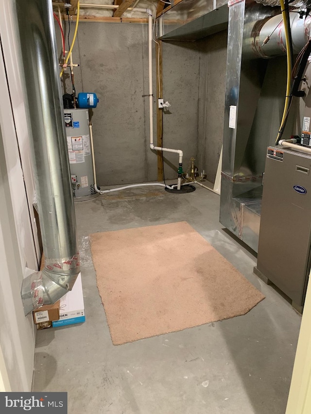 utilities with heating unit and water heater