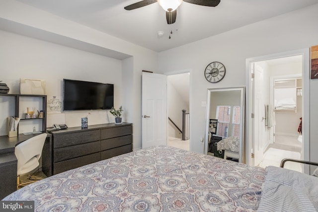 bedroom with ceiling fan