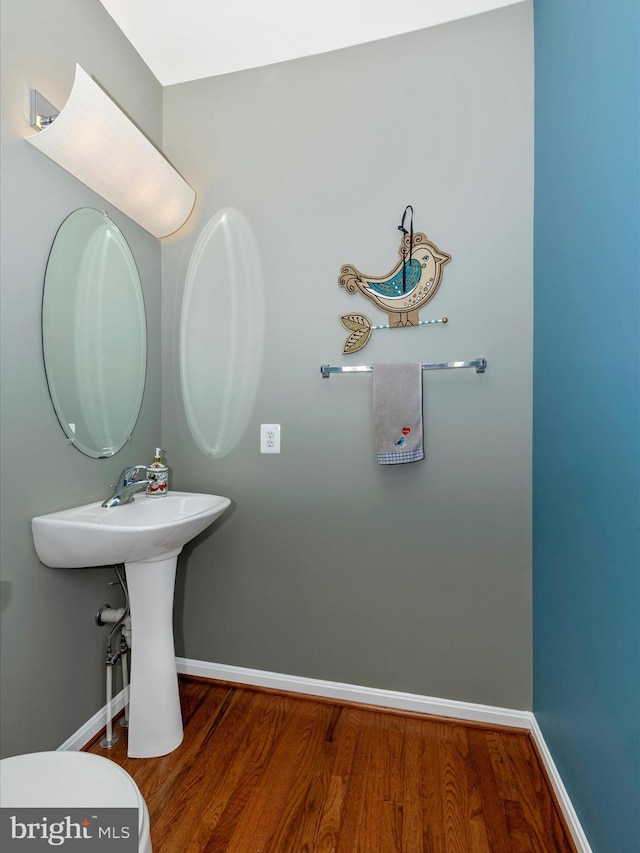 bathroom featuring hardwood / wood-style floors