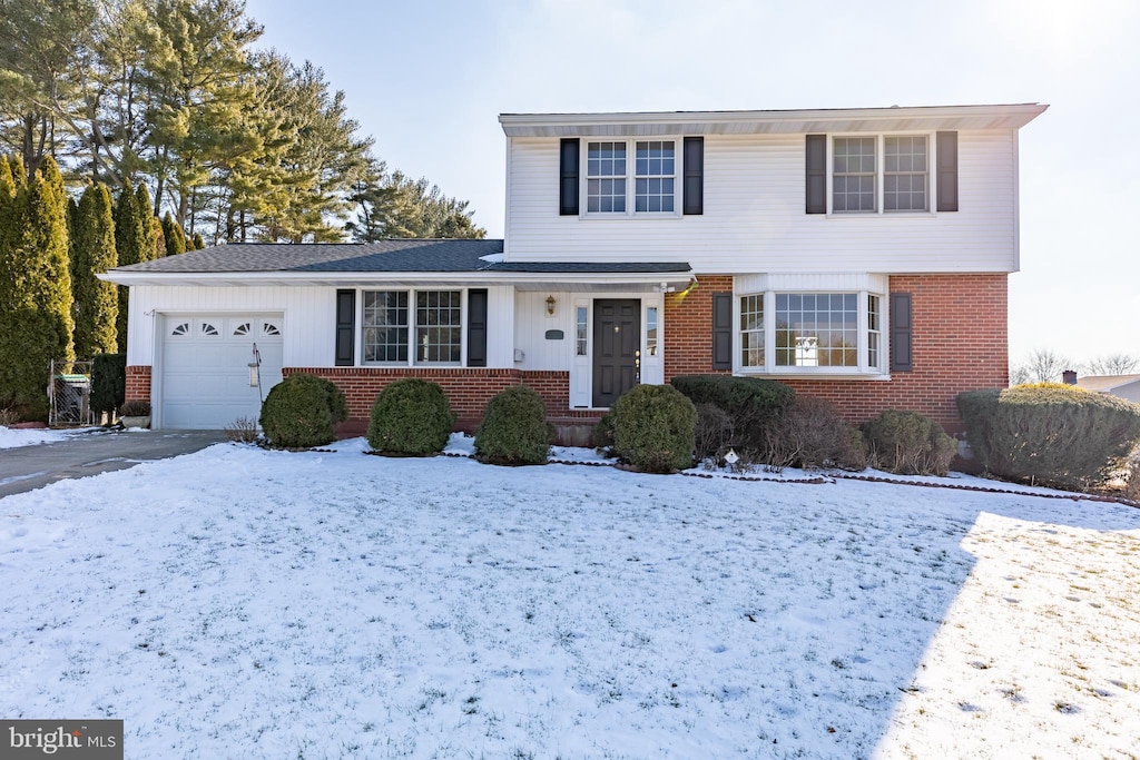 front facade featuring a garage