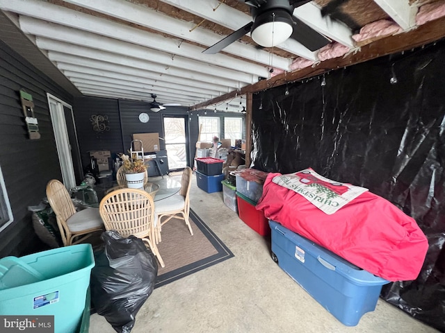 view of patio / terrace with ceiling fan