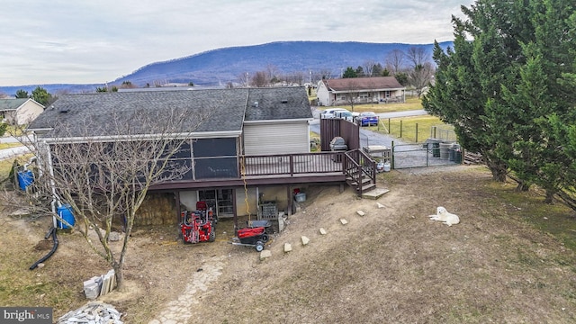 exterior space with a mountain view