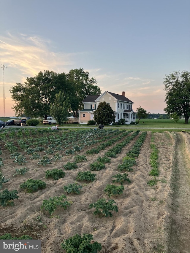 exterior space featuring a rural view