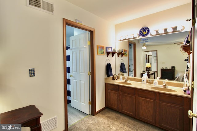 bathroom featuring vanity