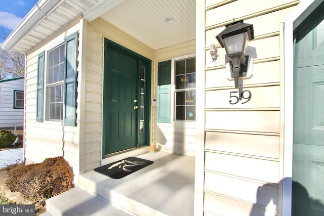 view of doorway to property