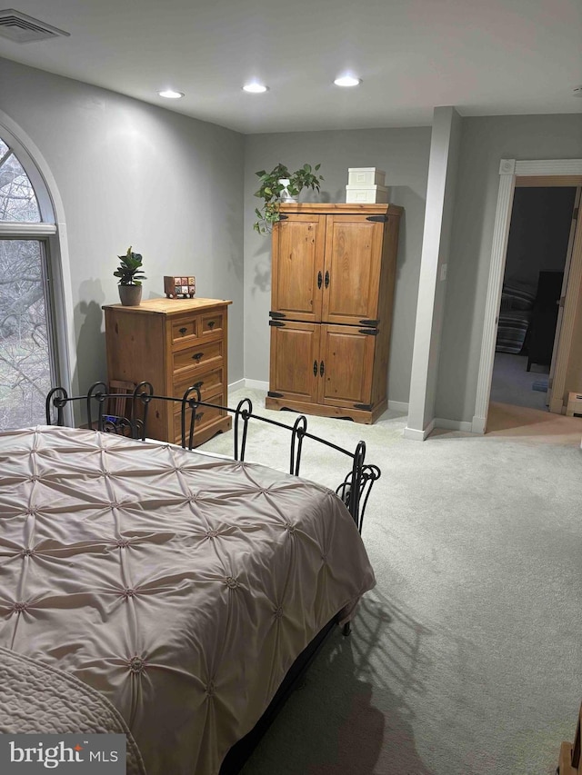 view of carpeted bedroom