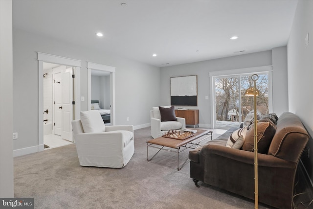 view of carpeted living room