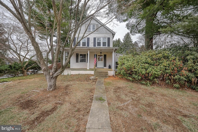 view of front of house with a porch