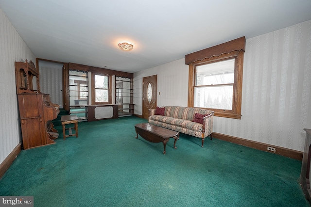 view of carpeted living room