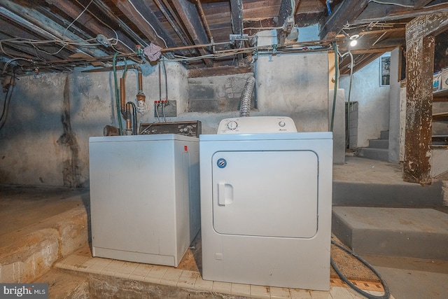 laundry area featuring separate washer and dryer