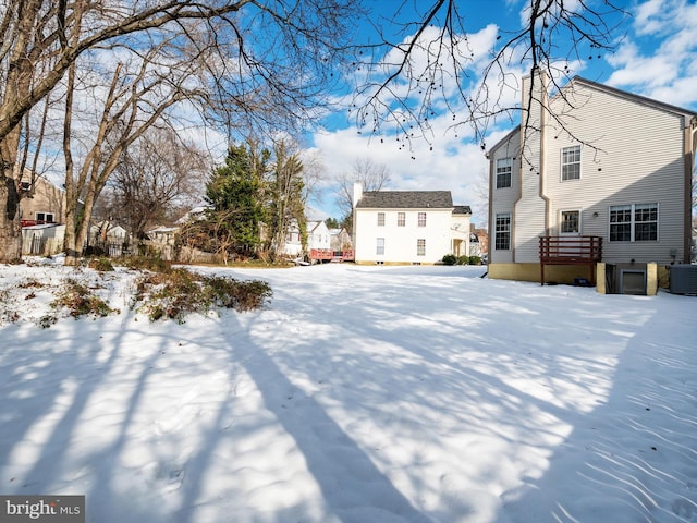 view of snowy yard