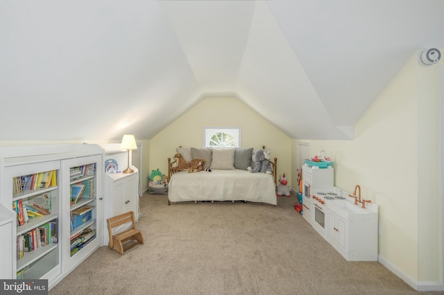 4901 Stillwell Ave, Alexandria, VA 22309 - bedroom featuring light colored carpet and lofted ceiling
