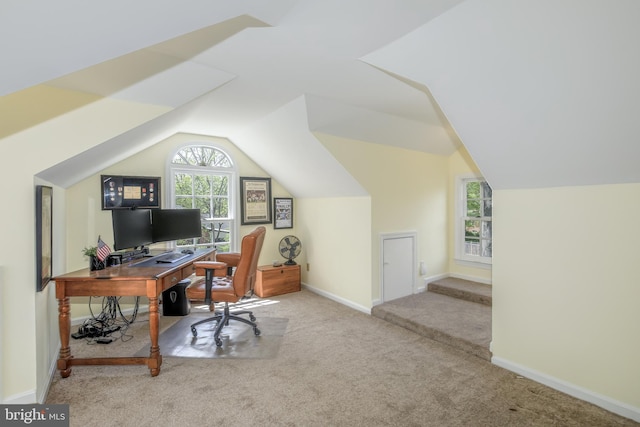 4901 Stillwell Ave, Alexandria, VA 22309 - office space featuring carpet floors, vaulted ceiling, and baseboards