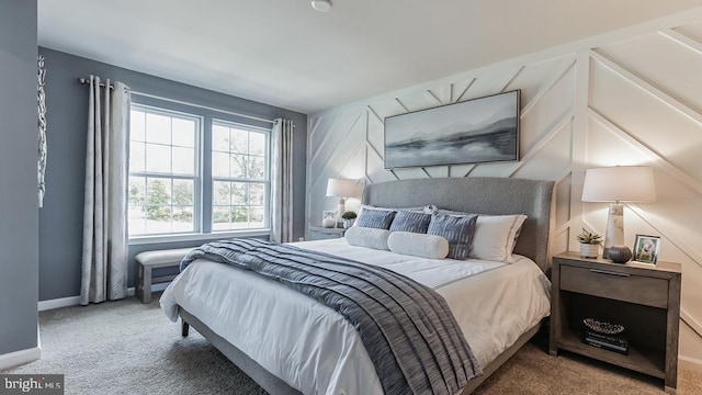 bedroom with carpet floors