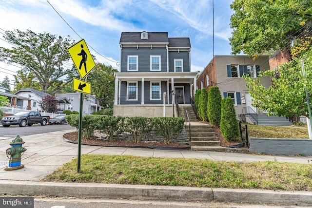 view of front of house with a porch