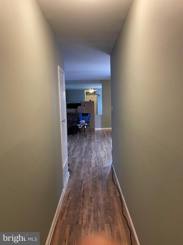 hall featuring hardwood / wood-style floors