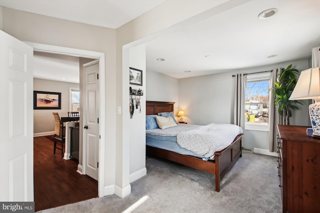 view of carpeted bedroom