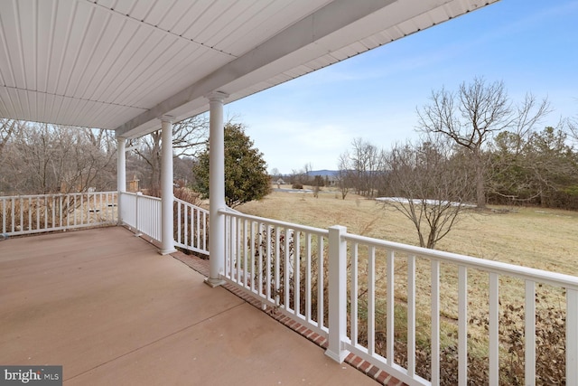 balcony with covered porch