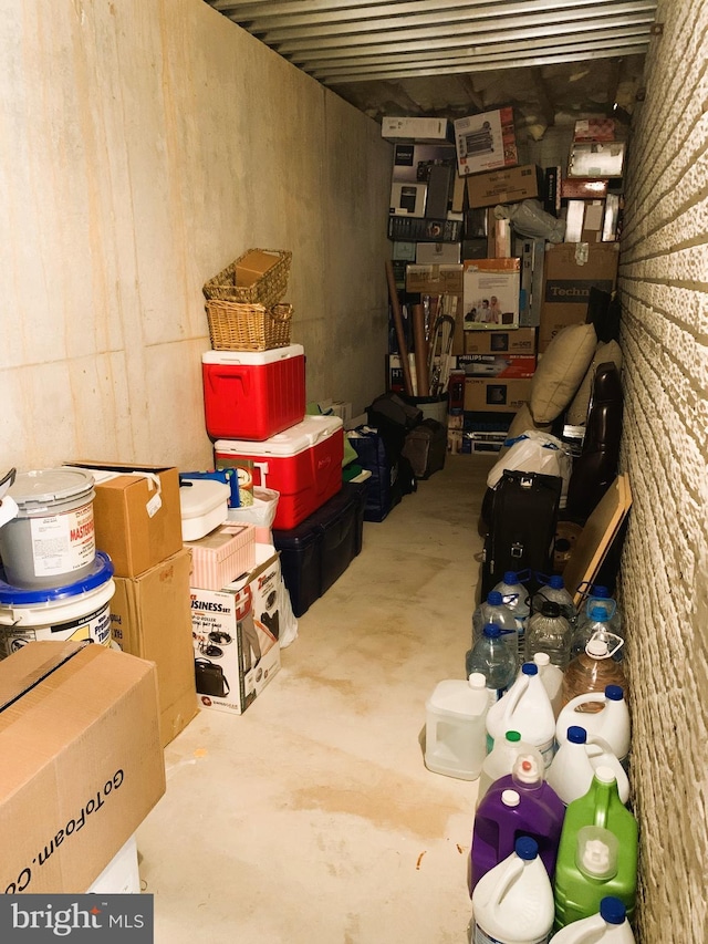 view of storage room