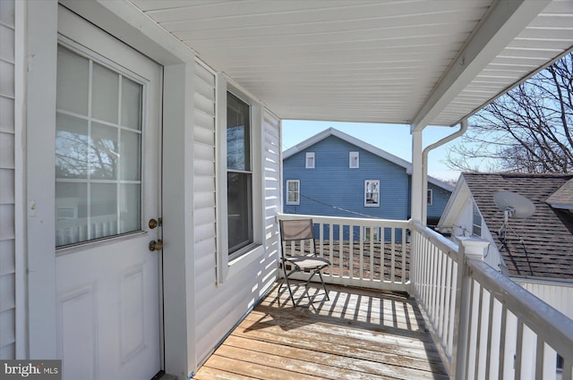 wooden deck with a porch