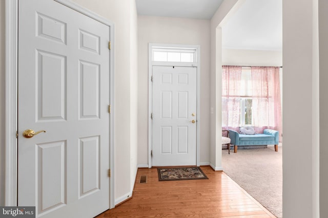 view of carpeted entryway