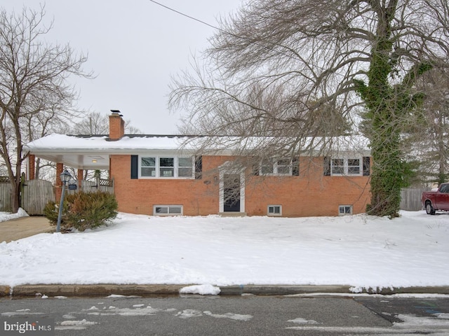 view of front of home