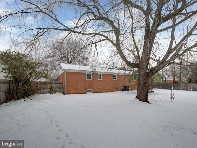 view of snowy yard