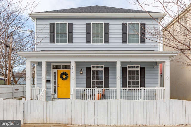 view of front of house featuring covered porch