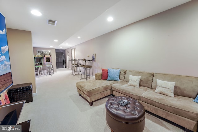 view of carpeted living room